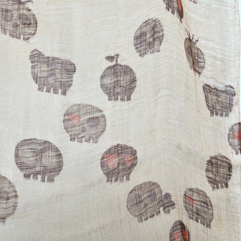 100% Linen Skull Scarf - Picture 7 of 10